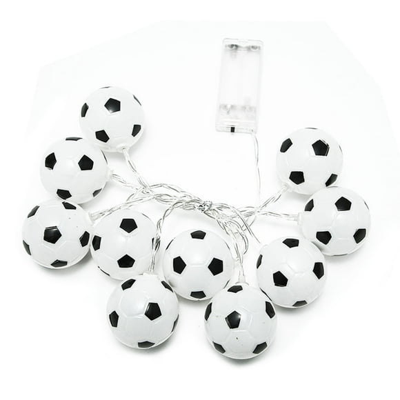 CHUANK 10 LED Football String Lights Indoor Football Outdoor Fairy Lights Garden Accessories Soccer Shaped Rope Lamp Football Home Decorations Lighting for Football World Celebration Bedr