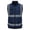 Dark Blue, variant on XZNGL Reflective Sleeveless Fan Vest for Women, Polyester Spandex Blend, Stand-Up Collar, Zipper Closure, Summer Workwear, High-Visibility Safety Vest, Multi-Pocket Design