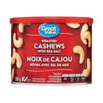 Great Value Roasted Cashews with Sea Salt 200g