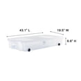 thumbnail image 2 of Rubbermaid Boîtes de Rangement sous le Lit de 70 Qt à Roulettes avec Couvercles à Charnières (Lot de 2), 2 of 11