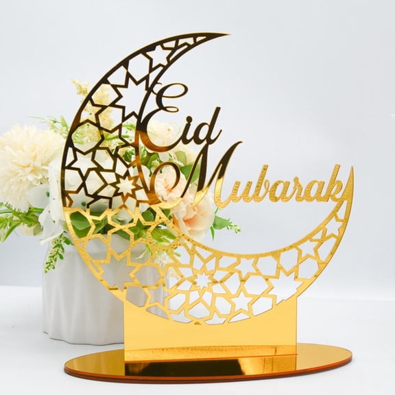 Décorations Ramadan Fournitures de Fête Eid Mubarak Ornement en Acrylique Décorations Ramadan pour la Maison Fournitures de Fête Musulmane Cadeaux Eid Ramadan
