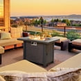 thumbnail image 2 of Outsunny 32" Outdoor Propane Gas Fire Pit Table, 50,000 BTU, Black, 2 of 10