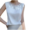 thumbnail image 1 of Timegard Camisoles pour Femmes Mode Tendance Col Rond Sans Manches Chandails Décontractés Hauts de Couleur Unie, 1 of 3