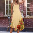 thumbnail image 4 of Ovzne Robes d'Été pour Femmes Robe pour Femme Mode Été Imprimée Sans Manches Col Rond Débardeur Décontracté Robe de Vacances Imprimée Liquidation, 4 of 7