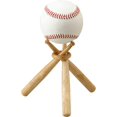 thumbnail image 1 of Baseball Stand Baseball Stand Holder Wooden Base Ball Stand Display Holder, 1 of 8