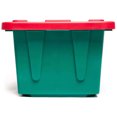 thumbnail image 3 of HOMZ Durabilt 15 Gallon Heavy-Duty Holiday Storage Tote, Green/Red (2 Pack), 3 of 9