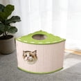 thumbnail image 2 of Lit pour Chat en Feutre en Forme d'Éventail – Grande Cachette Fermée pour Plusieurs Chats avec Conception Résistante aux Égratignures et Respirante – Toutes Saisons, outil-Free Assembly, Grotte pour Animal Gain de Place pour Dormir, 2 of 5