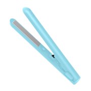 Dualglam Mini Dual-Purpose Curling Iron, Cozy Home Curling Iron, Mini Dual-Purpose Curling Iron, 2-in-1 Curling Wand & Flat Iron, Portable USB Mini Ceramic Curling Iron (Blue)
