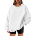 thumbnail image 1 of Jamicy Chandails en Molleton pour Femmes 2025 Nouvelle Mode Surdimensionné en Polaire Col Rond Chandail Décontracté Confortable Automne 2025 Mode Basique, 1 of 4