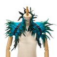 thumbnail image 4 of Fortune Cape Gothique à Plumes pour Femmes Halloween Cosplay Fête Châle à Lacets Boléro, 4 of 8