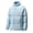 Light Blue, variant on AnuYalue Men's Full Zip Puffer Jackets Big and Tall Quilted Down Coat Warm Thicken Winter Outwear Stand Collar Soild Color Coats