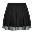 thumbnail image 2 of LiiYii Jupe Plissée Mini à Taille Élastique pour Filles Jupe-Short de Danse Jupe d'Uniforme d'Équipe de Cheerleading de Performance Noir 16, 2 of 8