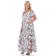 thumbnail image 3 of White Mark Women's Cold Shoulder Tie Dye Maxi Dress, 3 of 6