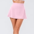 thumbnail image 4 of Mrat Jupe Queue de Poisson pour Femme Faux Deux Pièces Course Décontractée Été Exercice Cyclisme Shorts Yoga Jupe Plissée Jupe de Tennis Jupe Bouffante S-121 Violet TG, 4 of 5