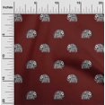 thumbnail image 1 of oneOone Viscose Chiffon Fabric Elephant Block Print Fabric BTY 42 Inch Wide, 1 of 4