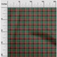 thumbnail image 2 of oneOone Silk Tabby Dark Green Fabric Check Craft Projects Decor Fabric Printed By The Yard 42 Inch Wide, 2 of 4