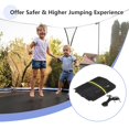 thumbnail image 3 of Trampoline Netting Replacement 10ft Enclosure Trampoline Safety Net with Adjustable Straps and 2 Zippers Weather-Resistant Trampoline Net for 8 Straight Poles Round Frame Trampolines Net Only, 3 of 8