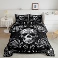 thumbnail image 1 of Erosebridal Skull Skeleton Bedding Full Comforter Set, Boho Damask Down Comforter, Western Geometric Decor, Super Cozy, 1 of 8