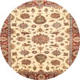 thumbnail image 1 of Ahgly Company Tapis d'Intérieur Ronds Abstraits Rouges Abstraits pour Aire, 3 Pieds Rond, 1 of 6
