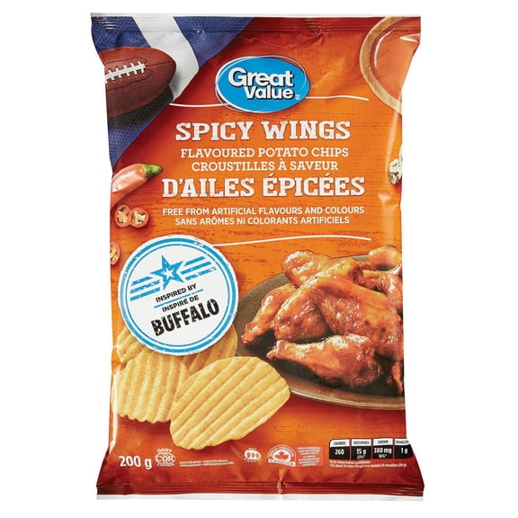 Great Value Spicy Wings Flavoured Potato Chips