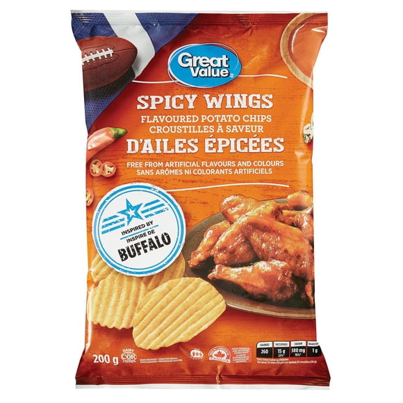Great Value Spicy Wings Flavoured Potato Chips