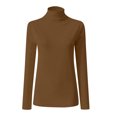 thumbnail image 3 of HKEJIAOI Chemises à Col Roulé à Manches Longues pour Femmes Tricot Tshirt Slim Fit Basic Tee, 3 of 4