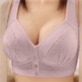thumbnail image 2 of ManxiVoo Front Closure Wireless Bra for Women Full Coverage Comfortable Support Minimizer Bralette Non Padded Everyday Wear XXL Size Light Violet, 2 of 5