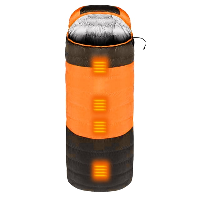 Heated Heated Sleeping Bag with Storage Sack Outdoor Winter Warm Sleeping Bag for Camping Hiking Traveling