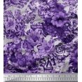 thumbnail image 1 of Soimoi Purple Cotton Voile Fabric Stripe & Floral Print Fabric by Yard 42 Inch Wide, 1 of 3