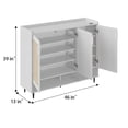 thumbnail image 2 of Toytexx Modern Shoe Cabinet with Motion Sensor Light & Deodorizer, 4-Door Shoe Storage Organizer with Adjustable Shelves, White Wave Pattern, 46" x 13" x 39", 2 of 7