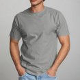 thumbnail image 2 of Diufon Mens Shirts Casual Business Short Sleeve Button Up Lapel Tops Solid Color Basic Vacation Golf Top, 2 of 8