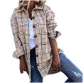 thumbnail image 1 of CEHVOM Mode Femme Manches Longues Ouvert devant Ample Manteau Imprimé Blouse Liquidation, 1 of 5