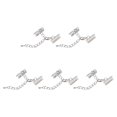 thumbnail image 1 of Unique Bargains 10Set Ribbon Crimp Clamp Ends Lobster Claw Clasps & Chain 16mm Silver Tone for DIY, 1 of 7