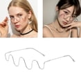 thumbnail image 3 of Monture Demi-Lunettes Mode Sans Lentille Demi-Monture Ornée Décorative, 3 of 7