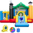 thumbnail image 1 of OLAKIDS Inflatable Bounce House, Kids Candyland Pink Jumping Castle with Slide Ball Pit Basketball Rim, Indoor Outdoor Inflatable Obstacle Course with 680W Blower 50PCS Ocean Balls Carry Bag, 1 of 9