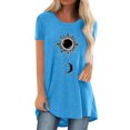 thumbnail image 1 of Pompotops Chemises Mode Décontractée pour Femmes Manches Courtes Tee-Shirt Ample Tunique Blouse, 1 of 4