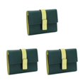 thumbnail image 4 of pitrice Leather Women Purse Rectangular Trifold for Zipper Hasp Stylish Card Holder Photo Folder Wallet Notecase Birthday Gift Green 3Set, 4 of 6