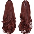 thumbnail image 1 of ORUYROP Extension de Queue de Cheval, extensions de Cheveux à Pince Griffe de 16 Pouces Queue de Cheval Cheveux Courts Bouclés Extension de Cheveux Pièce de Cheveux Synthétique d'Apparence Naturelle pour Femmes Auburn, 1 of 7