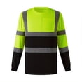 thumbnail image 3 of UVEASISHA 3 PCS Safety T Shirt for Men Long Sleeve Reflective High Visibility Construction Work Shirts Hi Vis Mesh Lightweght Quick Dry T-Shirts 90 Percent Off Clearance Sale Yellow XL, 3 of 8