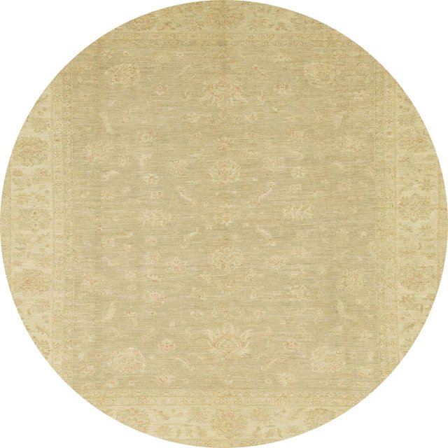 Ahgly Company Tapis d'Intérieur Ronds Abstraits Métalliques Dorés, Tapis de Zone Abstraits, 6 Pieds Rond