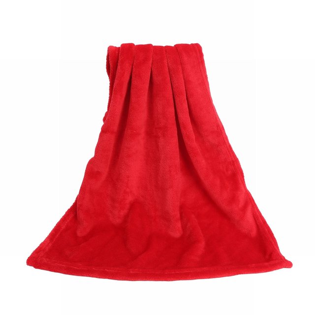 SuChun Kitchen Rug Plush Blankets And Throws Gifts For Housewarming Warm Solid Warm Plush Fleece Blanket Throw Rug Sofa Bedding Warm Lightweight Blanket For Sofa Couch Bed Travel Red