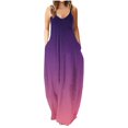 thumbnail image 1 of Robe Boho Décontractée pour Femmes Sans Manches d'Été et Robe Maxi Longue avec Poches, 1 of 4