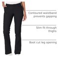 thumbnail image 4 of Dickies Pantalon en Sergé Extensible Coupe Ajustée Bootcut pour Femmes, 4 Long, Noir, 4 of 8