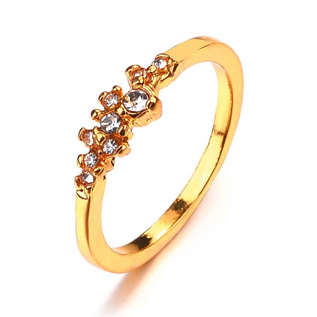 mmirethe Silver Plated Ring US Size 7/10 Jewelry Wedding Rings Rhinestone Crystal Women Gold US size 6
