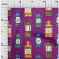 thumbnail image 2 of oneOone Tissu Jersey Coton Violet Rétro Lanterne Matériel de Robe Tissu Imprimé Tissu au Mètre 58 Pouces de Large, 2 of 5