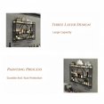 thumbnail image 4 of 39in Metal Wall Mounted Wine Rack, 3-Tier Bar Shelf  with Glass Holder, Modern Large Capacity Bar Liquor Bottle Display Shelf for  Dining Room & Kitchen, 4 of 7
