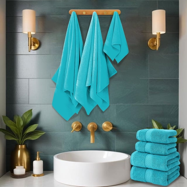 Dvkptbk Cotton Plain Gift Set Towel Multicolor Soft Absorbent Household Bath Towel Towel