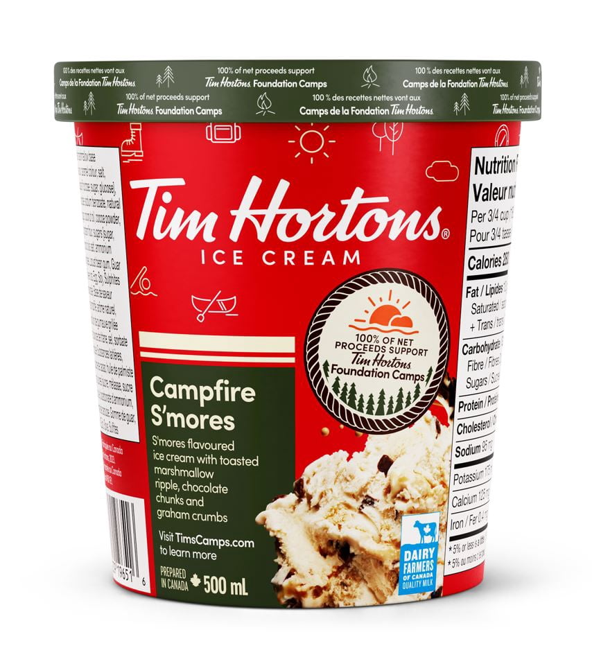 TIM HORTONS CAMPFIRE S'MORES ICE CREAM