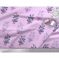 thumbnail image 2 of Soimoi Poly Georgette Fabric Leaves & Floral Block Printed Fabric 1 Yard 52 Inch Wide, 2 of 3