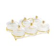 thumbnail image 1 of GUOOL Dried Fruit Plate Candy Nuts Dish with Lid for Room Condiment 6 Grid, 1 of 9